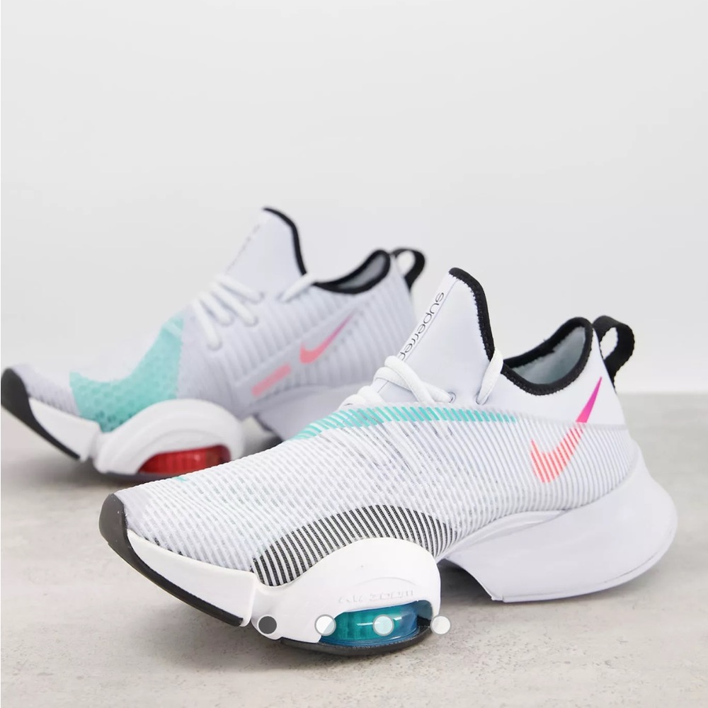 Nike Training Air Zoom SuperRep sneakers in gray and blue